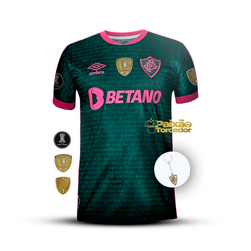 Fluminense Away 2024/25 Patchs Libertadores – Fan Version