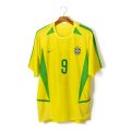 Ronaldo 9 Brazil Home Retro 2002 World Cup Ronaldo Ronaldinho Rivaldo