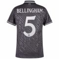 Real Madrid Bellingham 5 Third Fan Jersey 2024/25 Patches UCL UEFA Foundation (Official Printing)