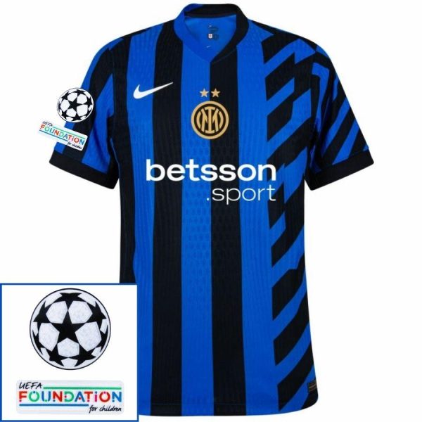 Inter Milan Home 2024/25 Patches UCL UEFA Foundation (Official Printing)