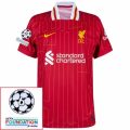 Liverpool Virgil 4 Home 2024/25 Patches UCL UEFA Foundation (Official Printing)