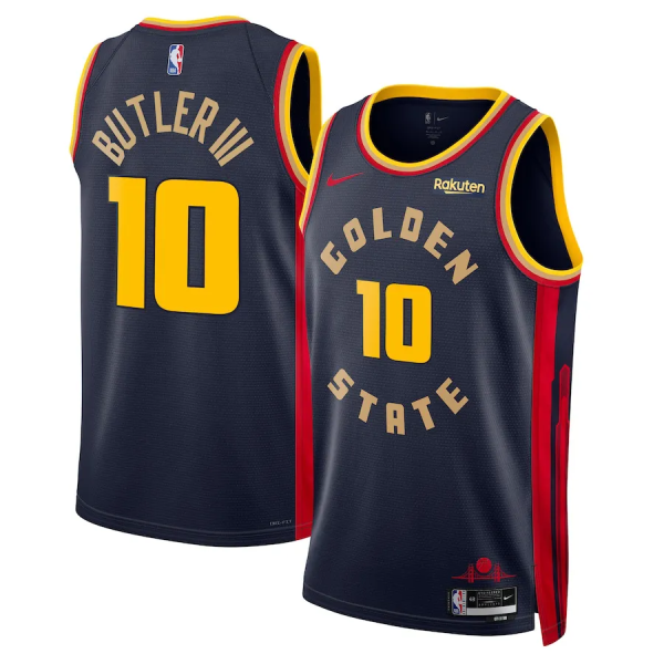 Jimmy Butler III 10 Golden State Warriors Navy City Edition Navy 24/25 NBA Jersey