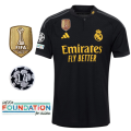 Real Madrid Third Fan Jersey 2023/24 Patch FIFA WCC Patch UCL UEFA Foundation Patches