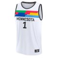 Anthony Edwards Minnesota Timberwolves Unisex 2023 Fastbreak NBA Jersey – City Edition – White