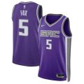 De’Aaron Fox Sacramento Kings Unisex 2023 NBA Jersey – Icon Edition – Purple