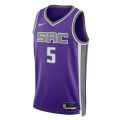 De’Aaron Fox Sacramento Kings Unisex 2023 NBA Jersey – Icon Edition – Purple