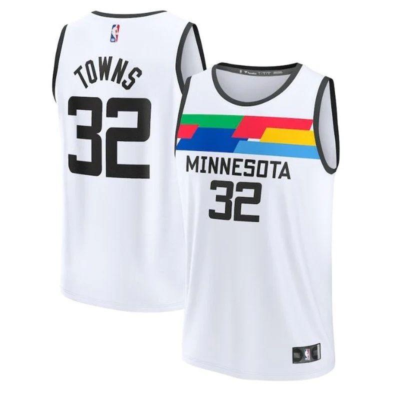 Karl-Anthony Towns Minnesota Timberwolves Unisex 2023 Fastbreak NBA Jersey – City Edition – White