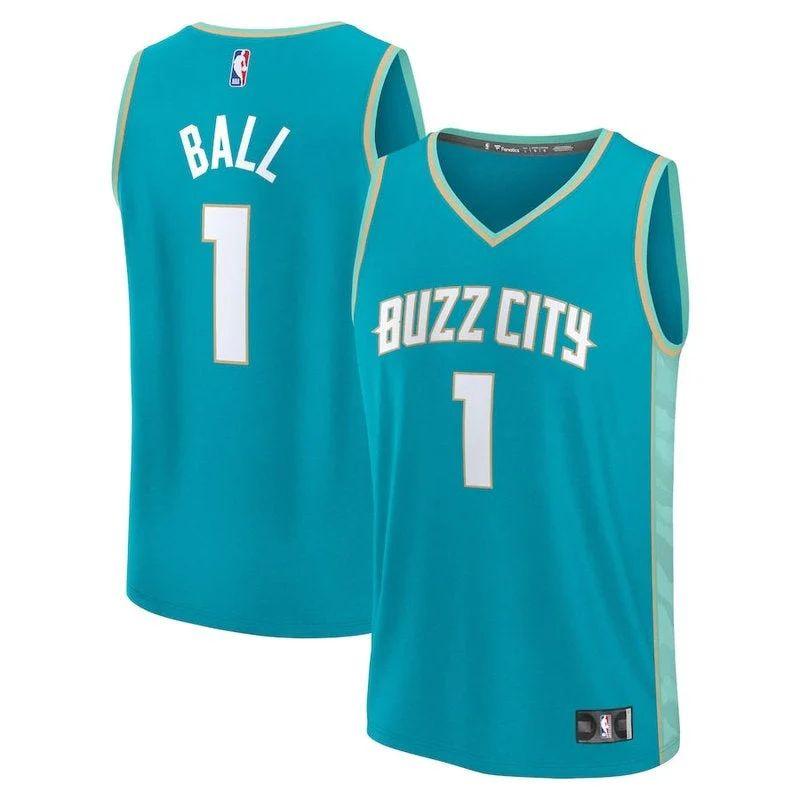 LaMelo Ball Charlotte Hornets Fanatics Branded unisex 23/24 Fast Break NBA Jersey – Teal – City Edition