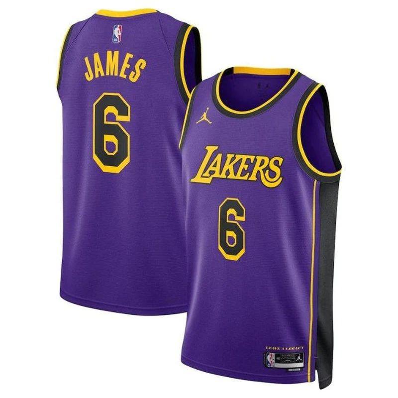 LeBron James Los Angeles Lakers 2023 Statement Edition NBA Jersey – Purple