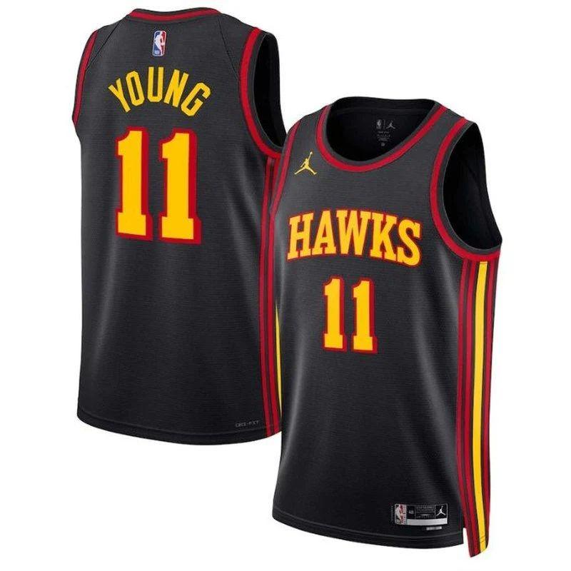 Trae Young Atlanta Hawks 2023 Statement Edition NBA Jersey – Black