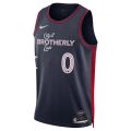 Tyrese Maxey Philadelphia 76ers Unisex 23/24 NBA Jersey – Navy – City Edition