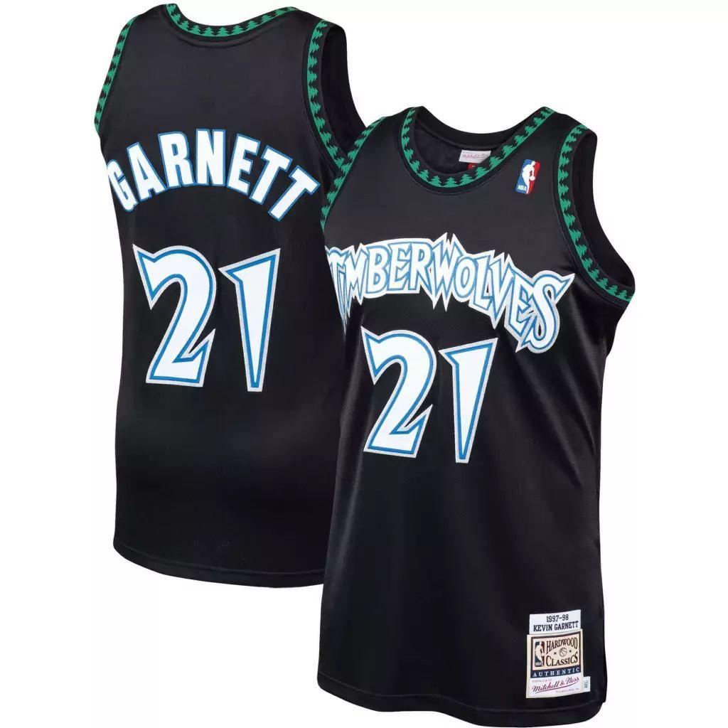 Regata Minnesota Timberwolves – Mitchell & Ness – Garnett  NBA- Black