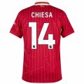 Liverpool Chiesa 14 Home 2024/25 Patches UCL UEFA Foundation (Official Printing)