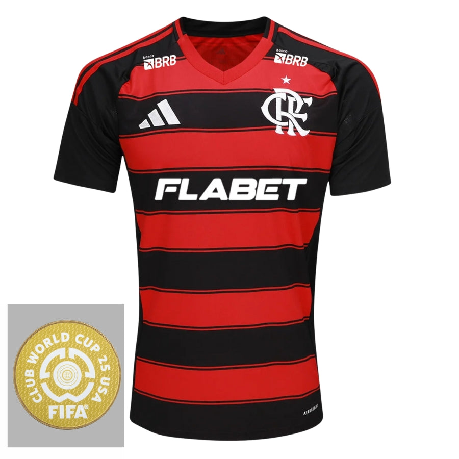 Flamengo Home Fan Jersey 2025/26 Patch Club World Cup – All Sponsors