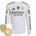 Real Madrid Home Long Sleeve Fan Jersey 2025/26 – Patch 2025 Club World Cup + FIFA Intercontinental Champions