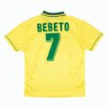 Brazil Home Bebeto 7 Retro Jersey 1994