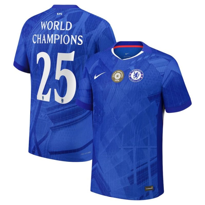 Chelsea Home Authentic Player 2025/26 Dri-Fit ADV Match – Patchs World Champions 25 chest badge
