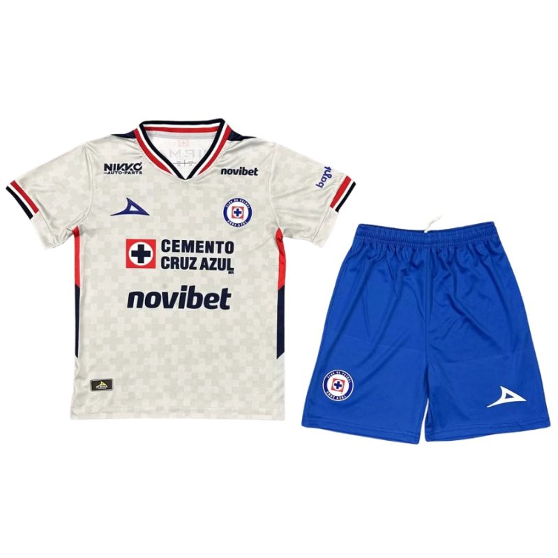 Kids Kit Cruz Azul Away Fan Jersey 2025/26