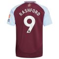 Aston Villa Rashford 9 Home Fan Jersey 2024/25 Patches UCL UEFA Foundation (Official Printing)