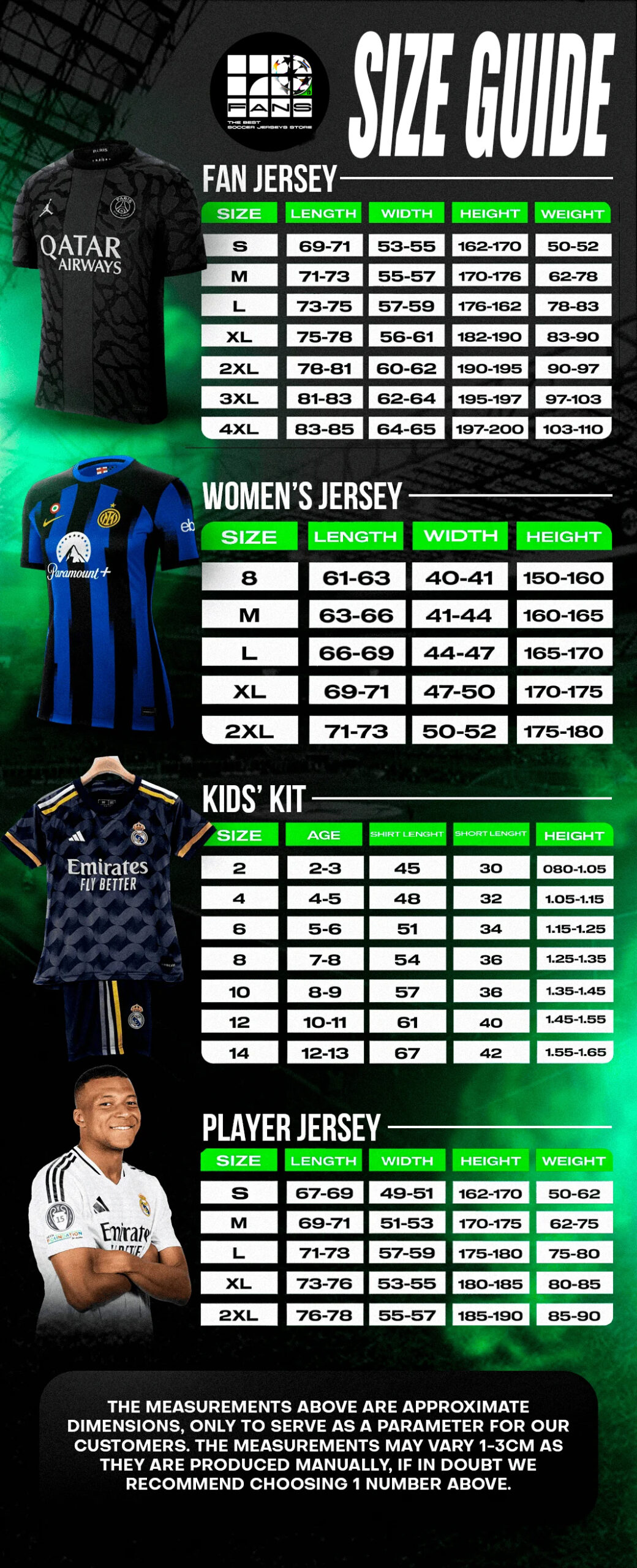 Size chart image